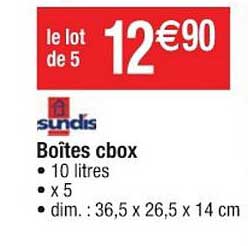 Sundis Boîtes Cbox