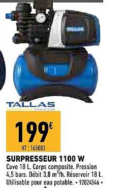 surpresseur 1100 w tallas