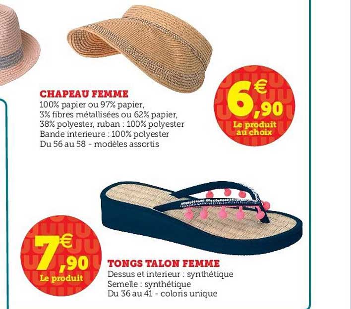 chapeau femme tongs talon femme