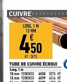 tube de cuivre écroui