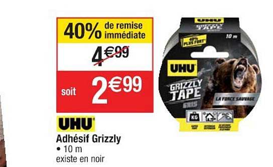 uhu adhésif grizzly 40% de remise immédiate