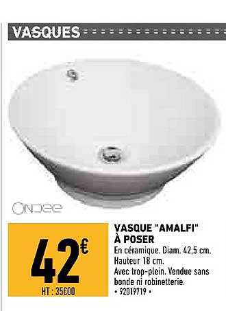 vasque amalfi à poser ondee