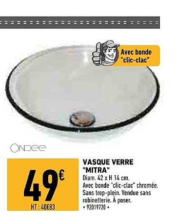 vasque verre mitra ondee