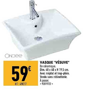 vasque vésuve ondee