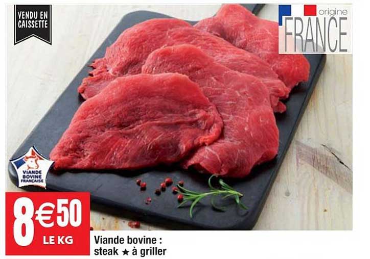 Viande Bovine Steak à Griller