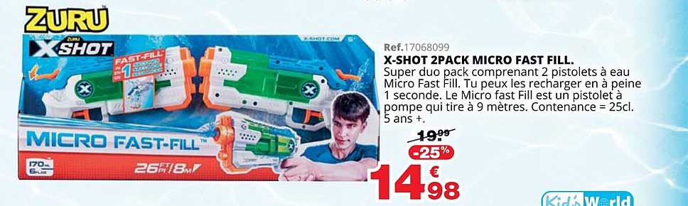 x shot 2pack micro fast fill zuru