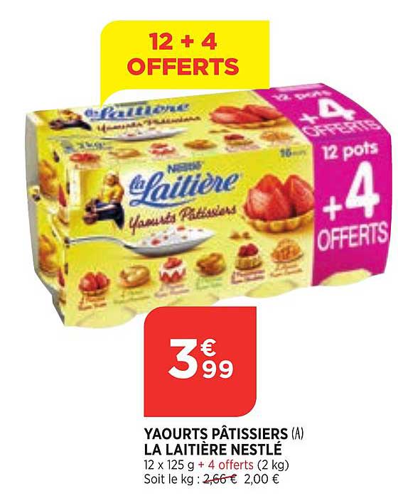 yaourts pâtissiers la laitière nestlé