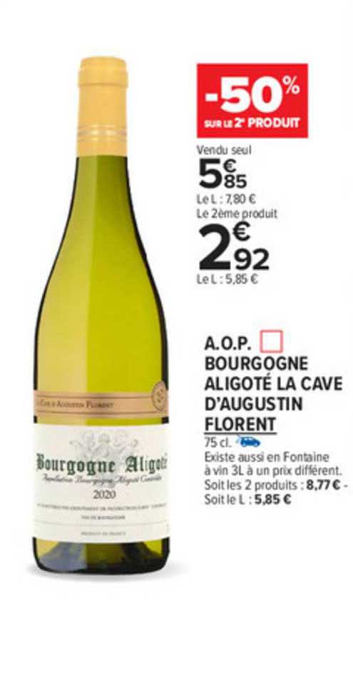 a.o.p. bourgogne aligoté la cave d'augustin florent