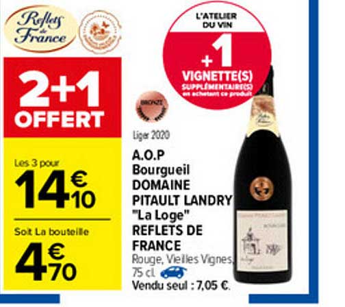 a.o.p. bourgueil domaine pitault landry "la loge" reflets de france