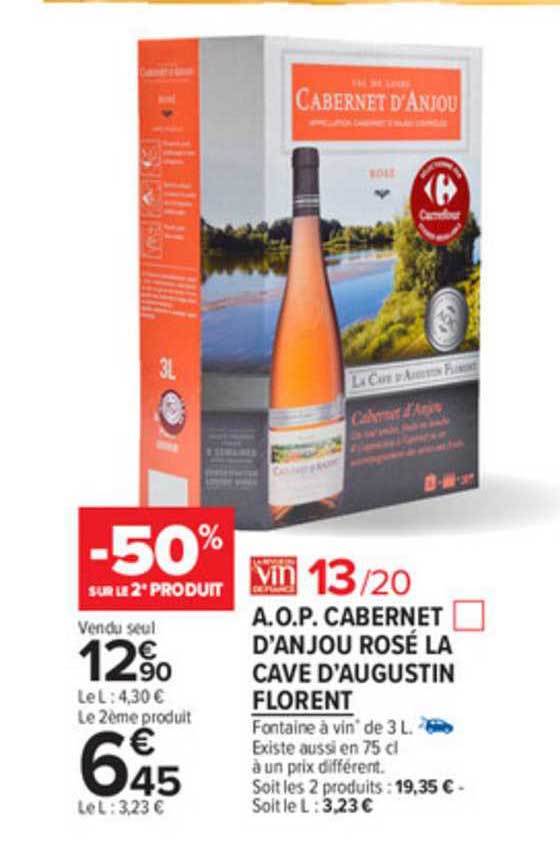 a.o.p. cabernet d'anjou rosé la cave d'augustin florent