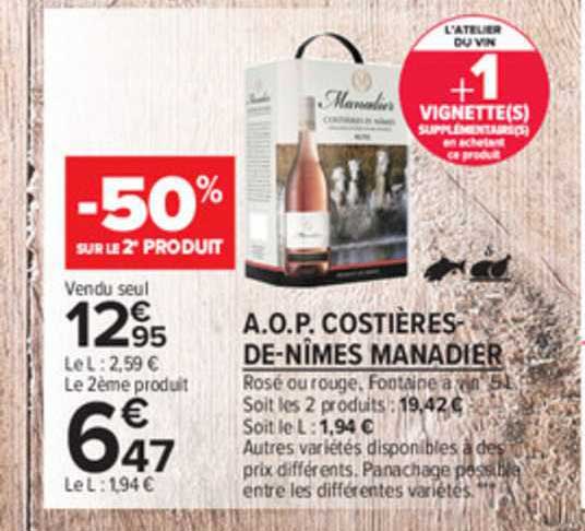 a.o.p. costières-de-nîmes manadier