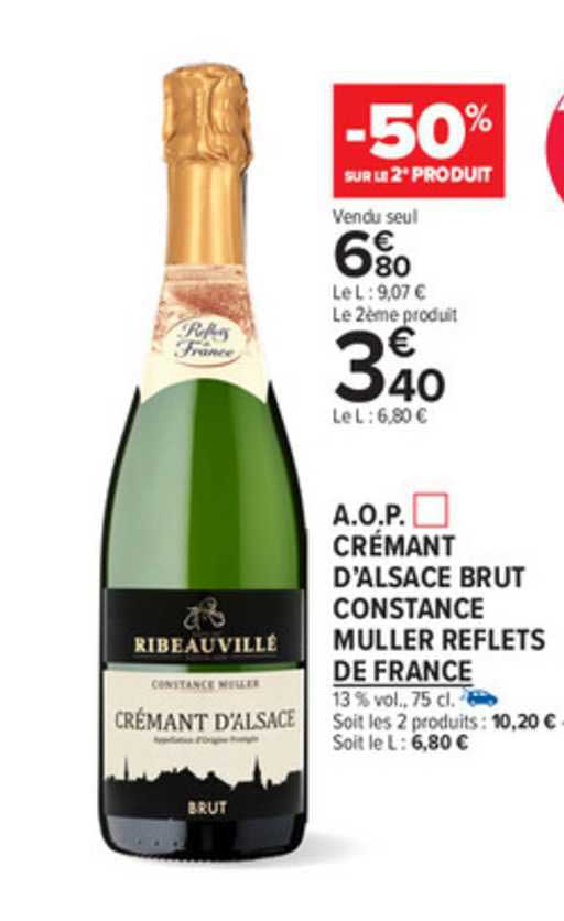 a.o.p. crémant d'alsace brut constance muller reflets de france