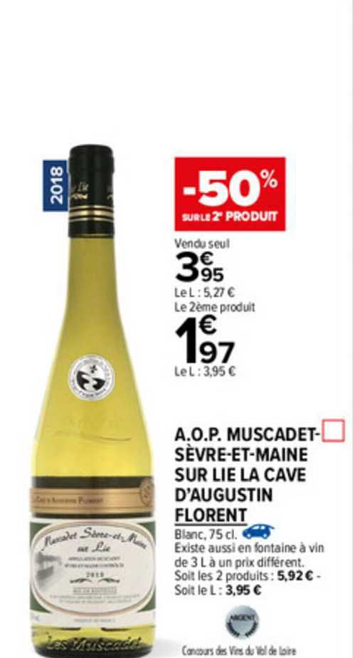 a.o.p. muscadet-sèvre-et-maine sur lie la cave d'augustin florent