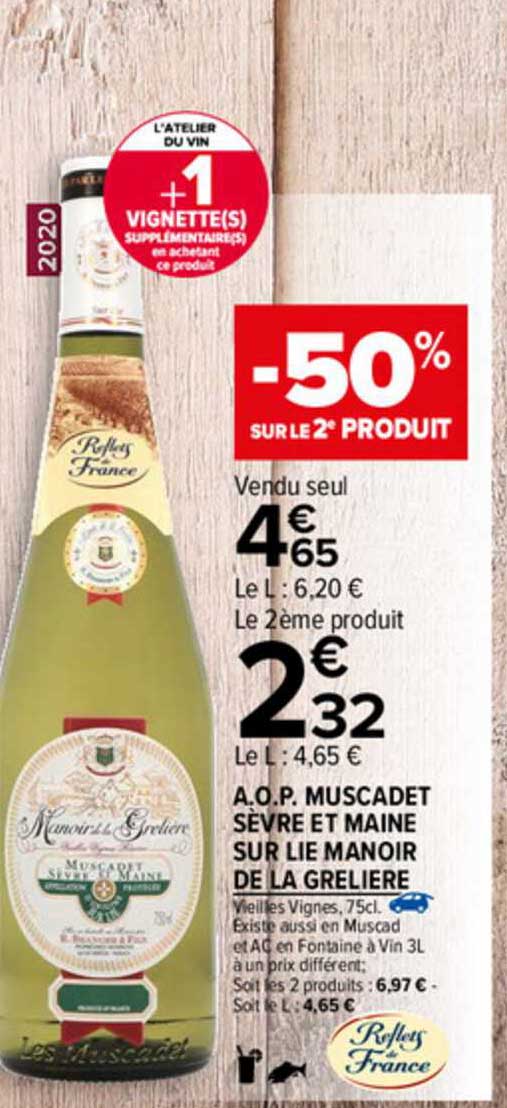 a.o.p. muscadet sèvre et maine sur lie manoir de la grelière
