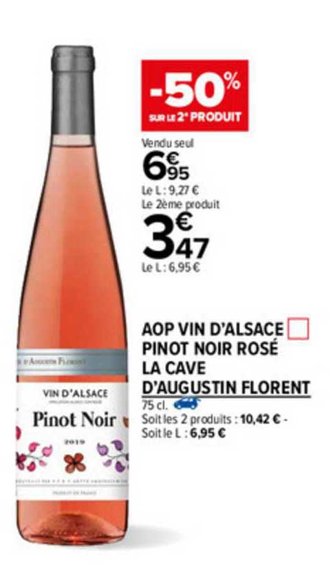 aop vin d'alsace pinot noir rosé la cave d'augustin florent