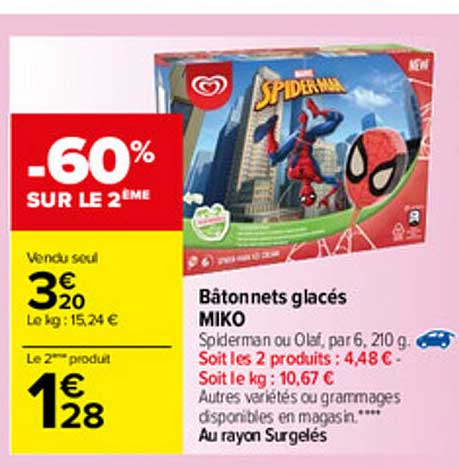 Bâtonnets Glacés Miko