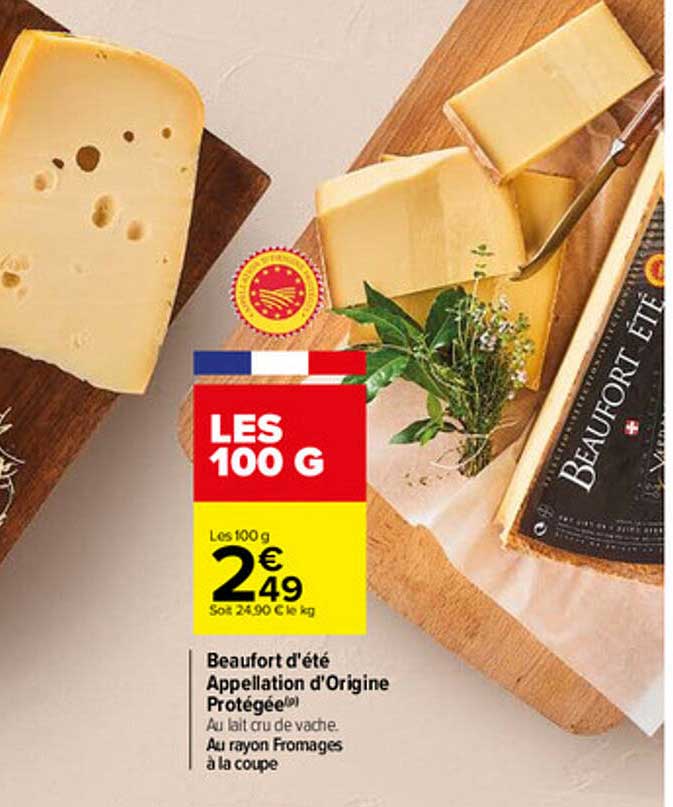 Beaufort D'été Appellation D'origine Protégée