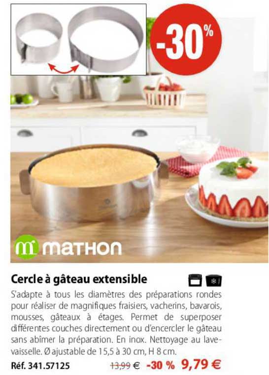 cercle à gâteau extensible
