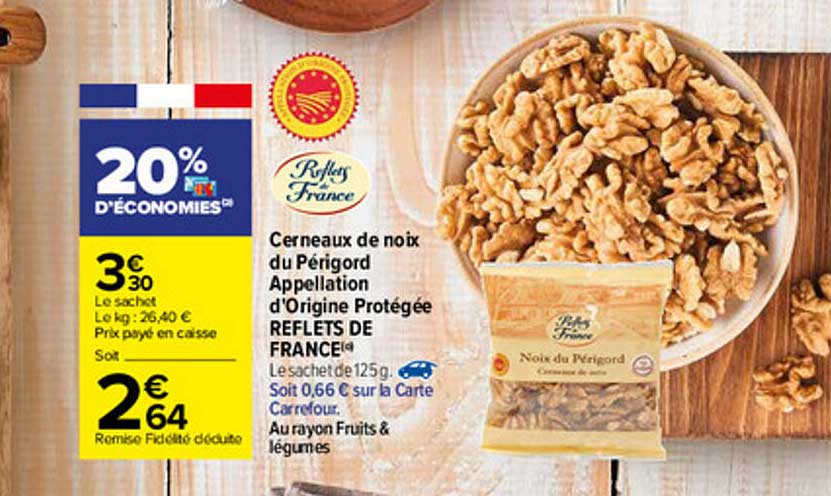 cerneaux de noix du périgord appellation d'origine protégée reflets de france