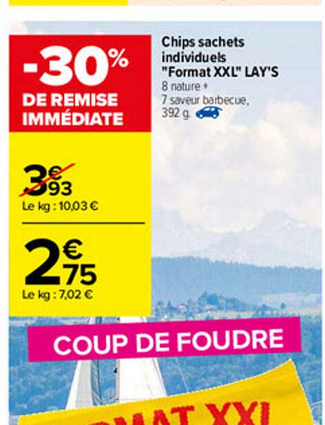 chips sachets individuels "format xxl" lay's
