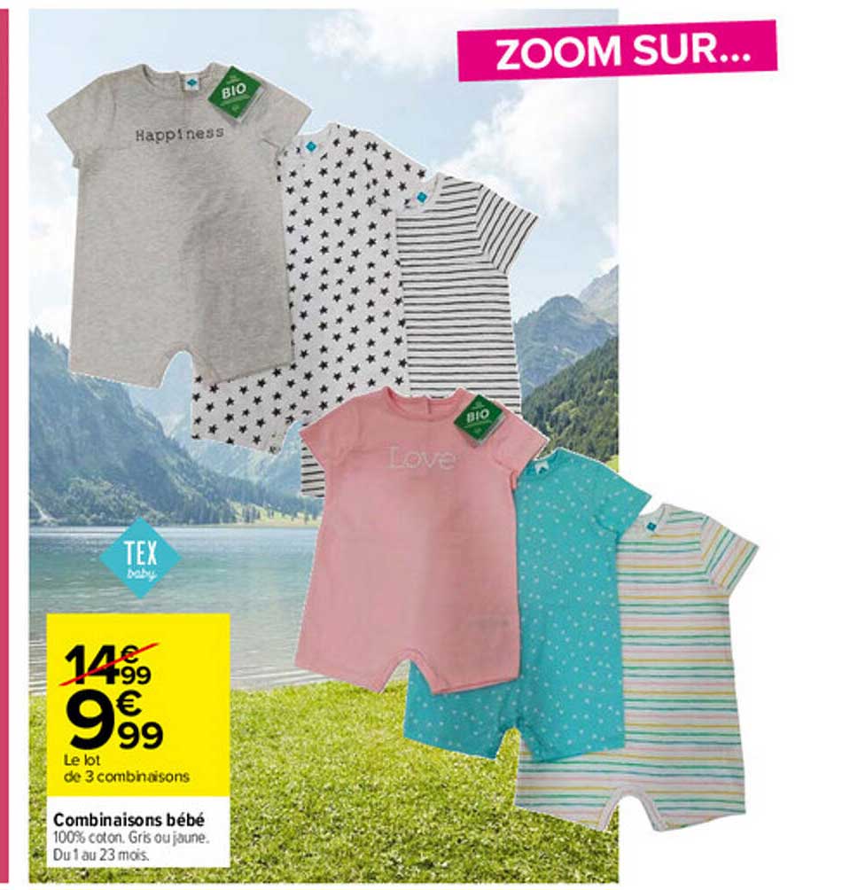 combinaisons bébé tex baby