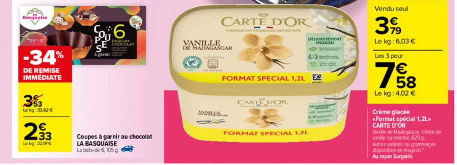 coupes à garnir au chocolat la basquaise