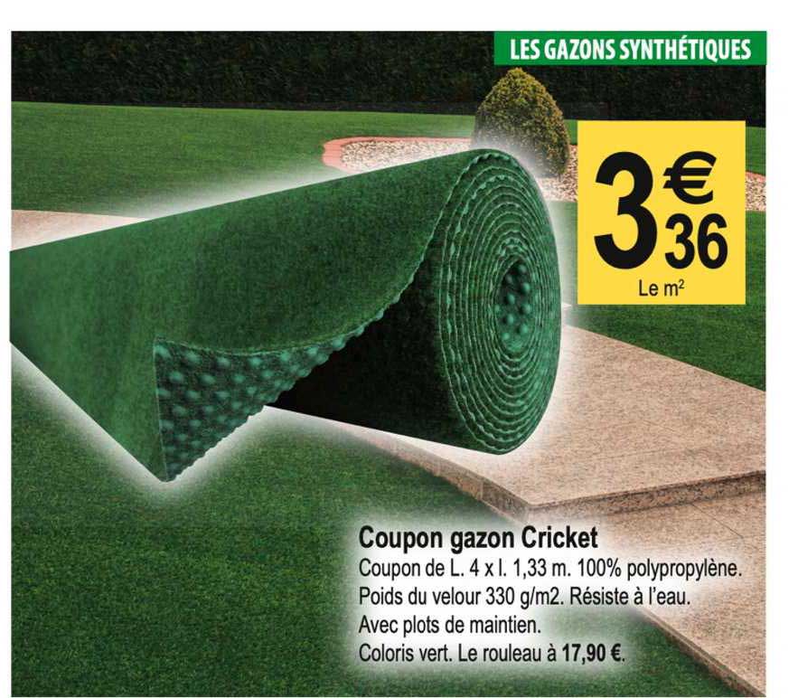 coupon gazon cricket