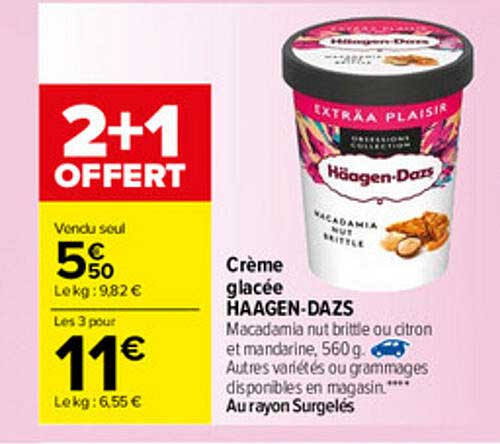 crème glacée häagen-dazs