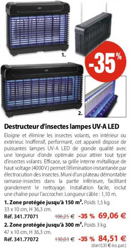 destructeur d'insectes lampes uv-a led