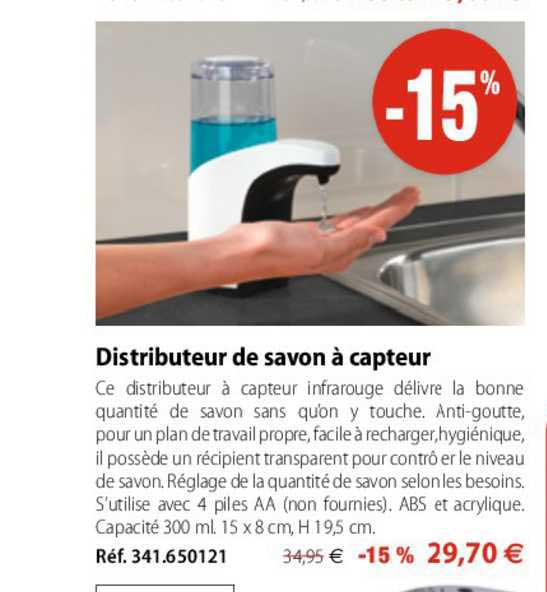 distributeur de savon à capteur