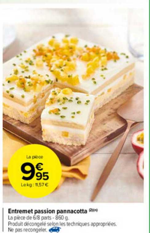 entremet passion pannacotta