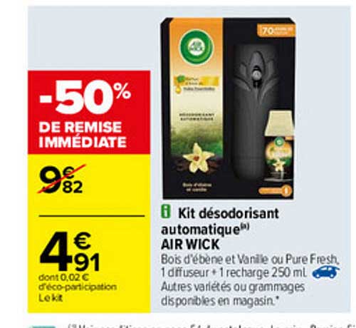 kit désodorisant automatique air wick