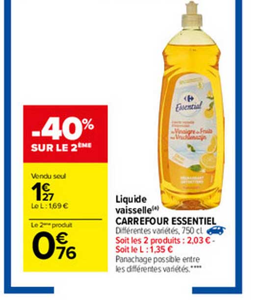 Liquide Vaisselle Carrefour Essentiel