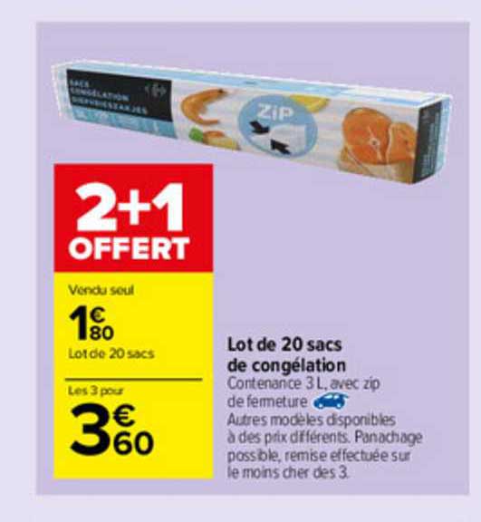 Lot De 20 Sacs De Congélation