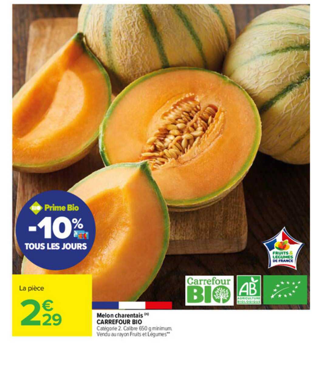 Melon Charentais Carrefour Bio