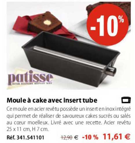 Moule à Cake Avec Insert Tube Patisse