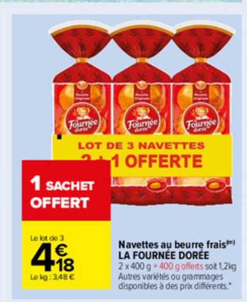 navettes au beurre frais la fournée dorée