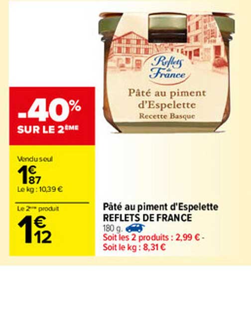 pâté au piment d'espelette reflets de france