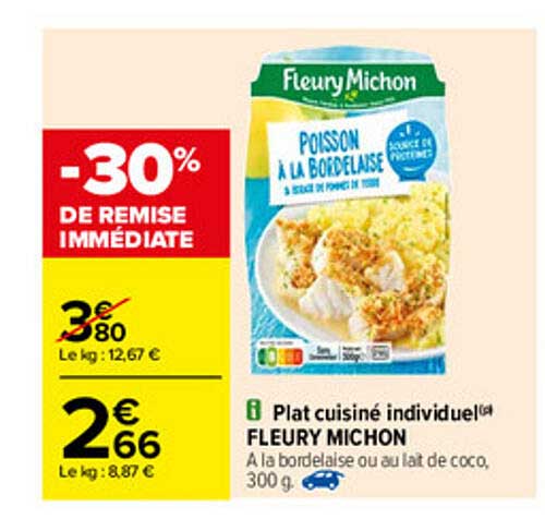 plat cuisiné individuel fleury michon