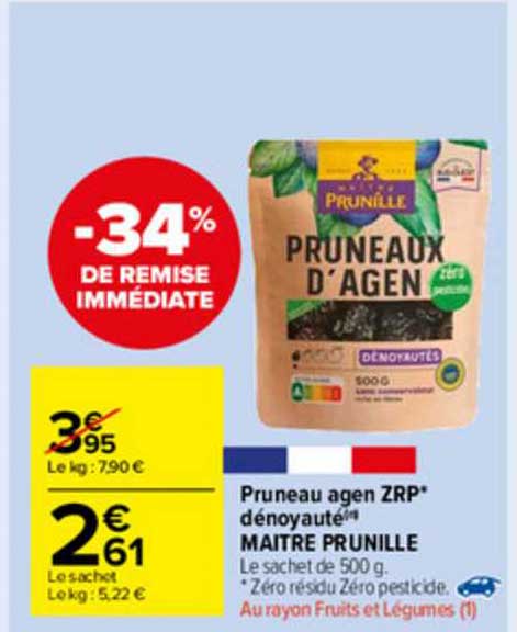 pruneau agen zrp dénoyauté maître prunille