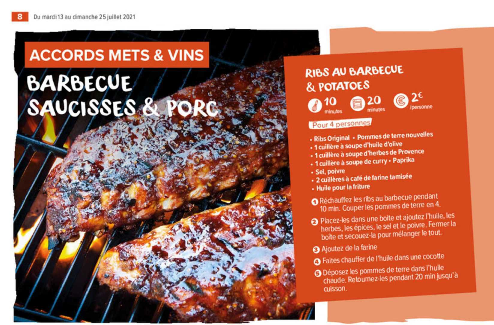 Ribs Au Barbeuce & Potatoes