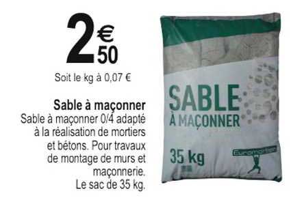 sable à maçonner