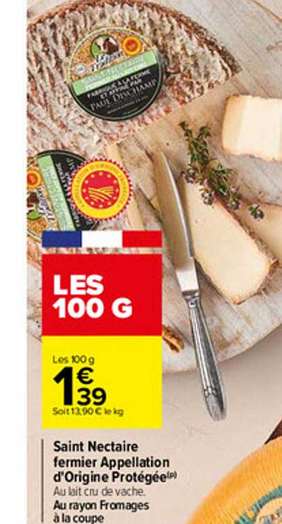 saint nectaire fermier appellation d'origine protégée