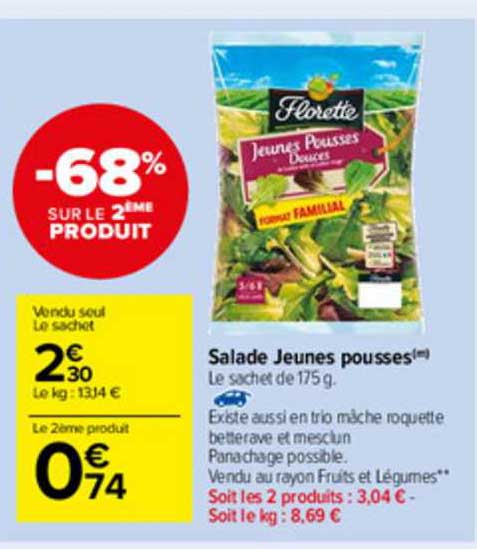 salade jeunes pousses florette
