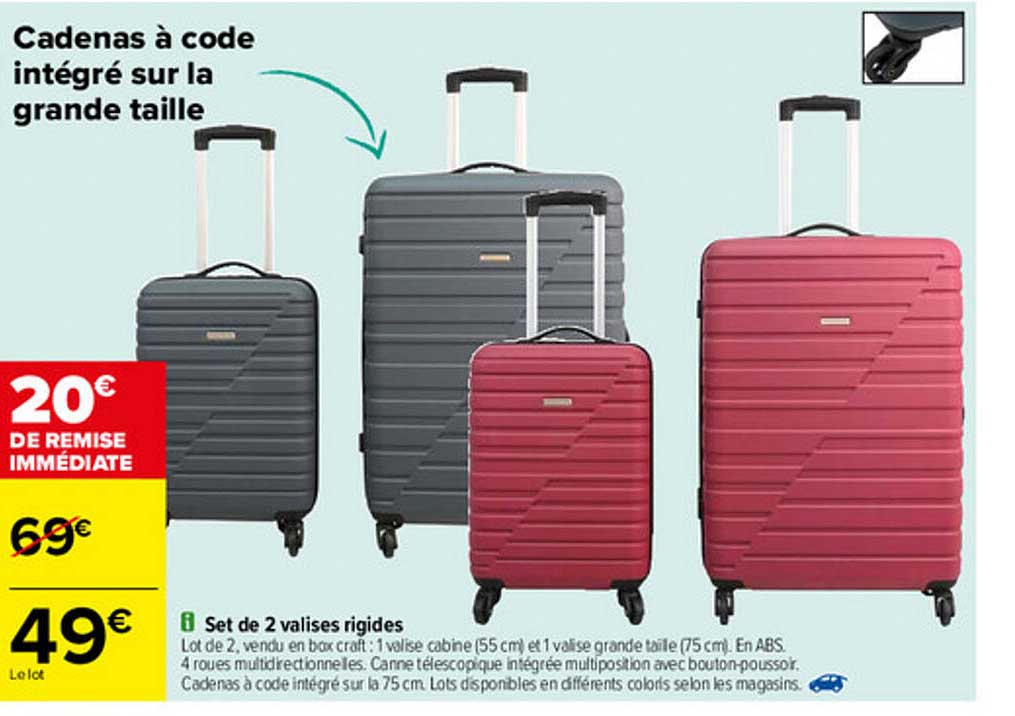 Set De 2 Valises Rigides