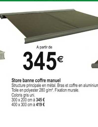 store banne coffre manuel