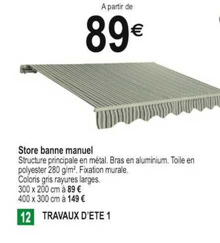 store banne manuel