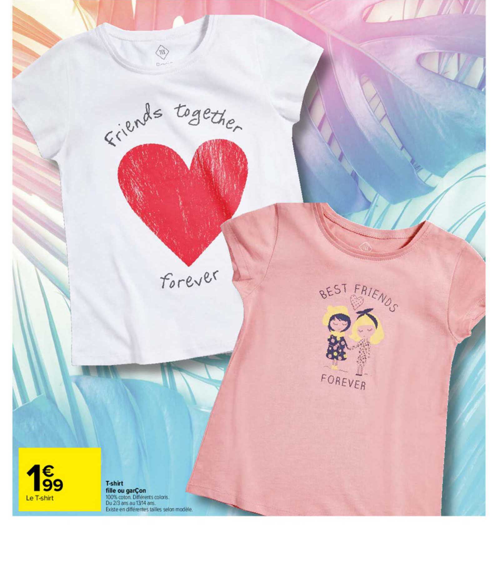 t-shirt fille ou garçon