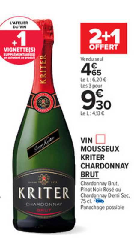 Vin Mousseux Kriter Chardonnay Brut