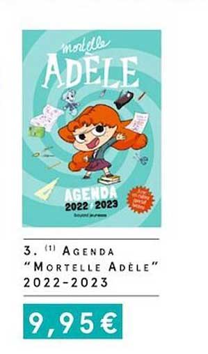 agenda "mortelle adèle" 2022-2023